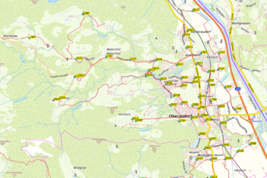 Übersichtskarte Stromversorgung Oberaudorf