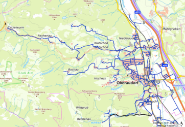 Übersichtskarte Wasserversorgung Oberaudorf