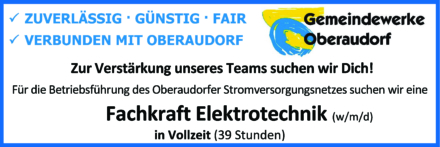 Stellenanzeige Elektrotechnik, Elektriker, Elektroinstallateur (Rosenheim – Oberaudorf – Kufstein) 30.04.2025
